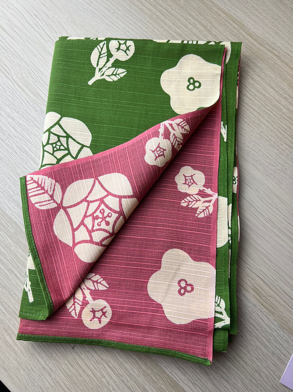 Miniaturbild: Furoshiki L  Kyoto 100 Rose Grün Rosa/ Furoshiki aus Japan Kyoto Manufaktur