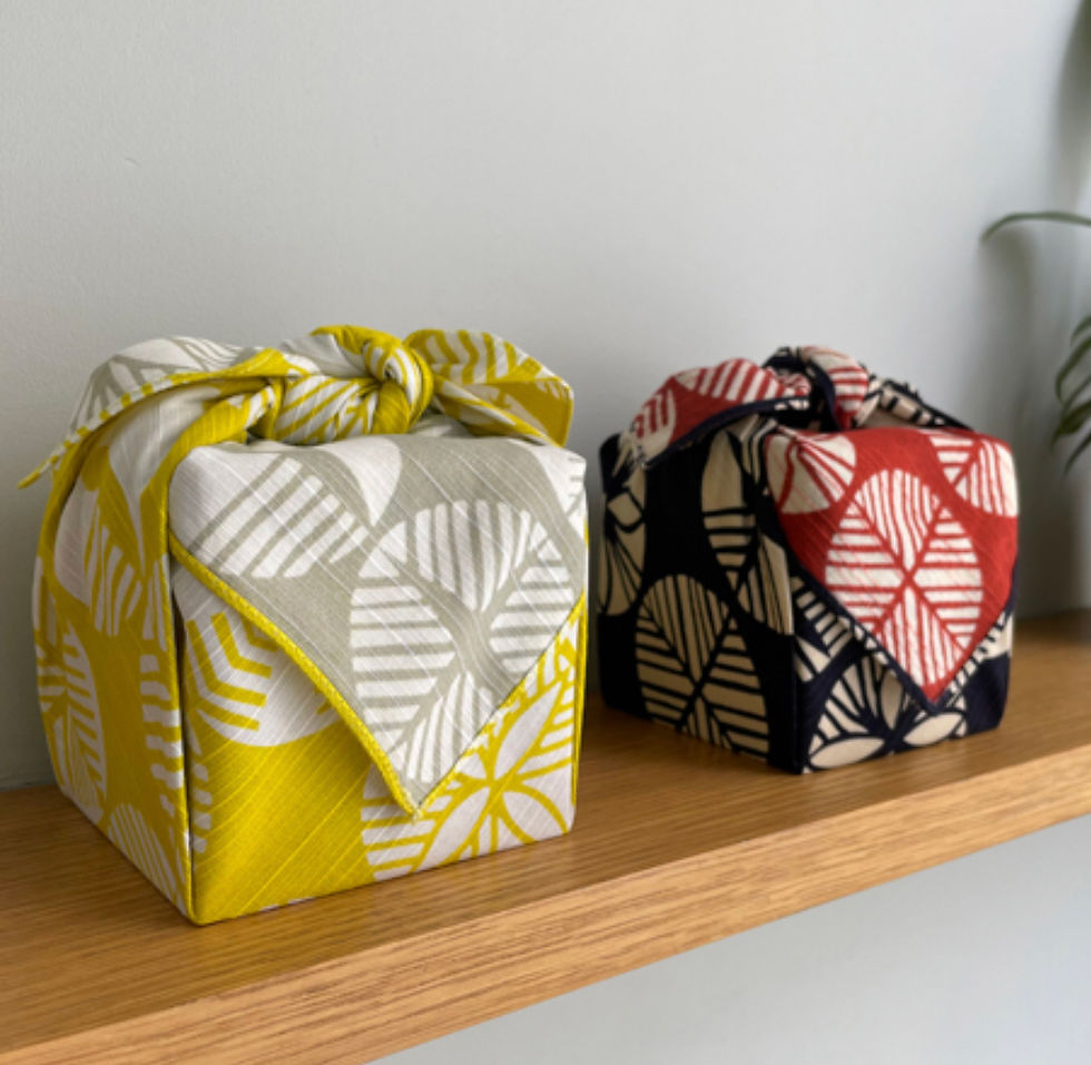 Miniaturbild: Furoshiki S 48 Isa monyo Doppelseitig Matsu Blau Rot/Japantradition