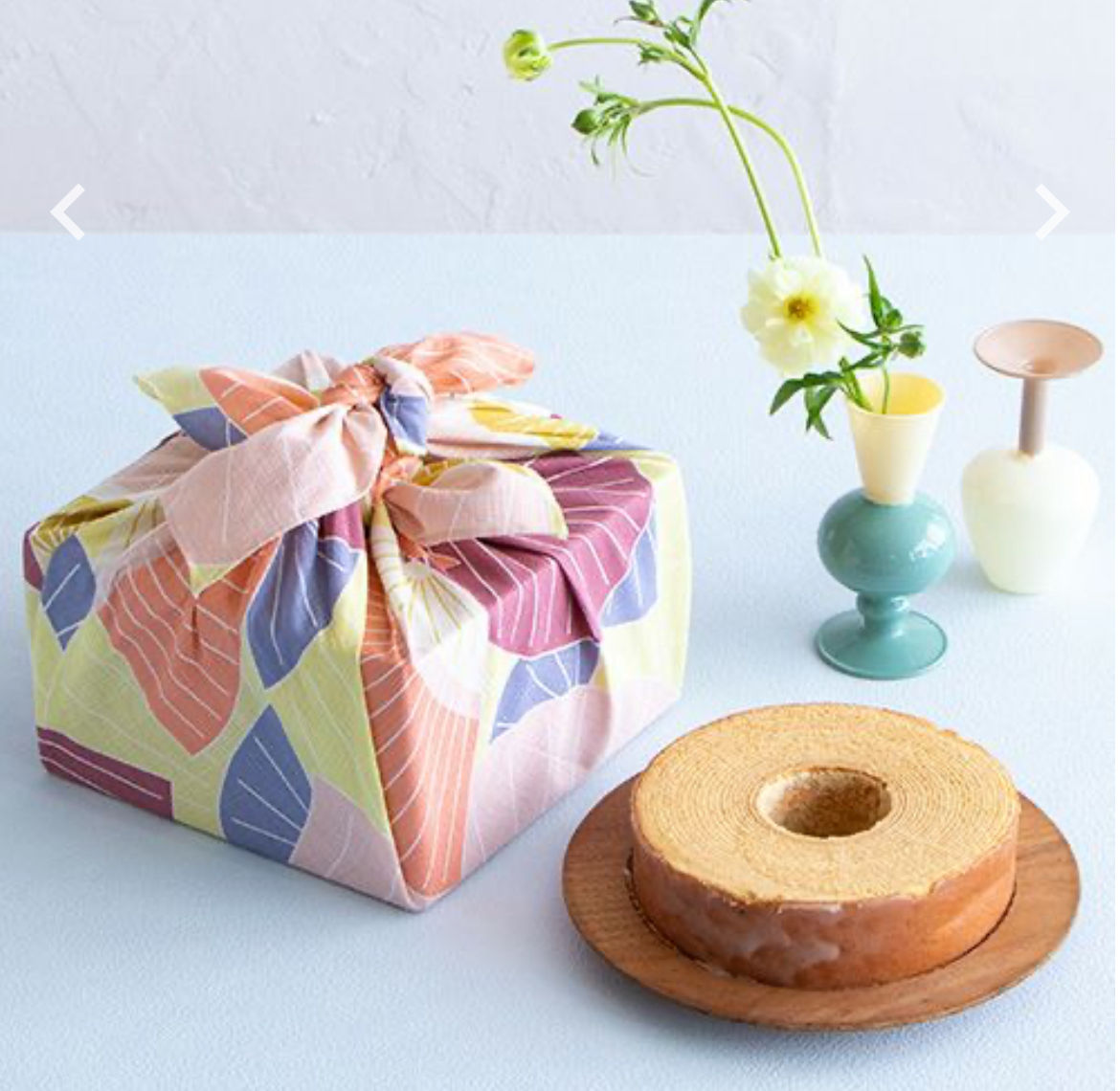 Furoshiki 70 Bio Himemusubi Fächer Lemon pink