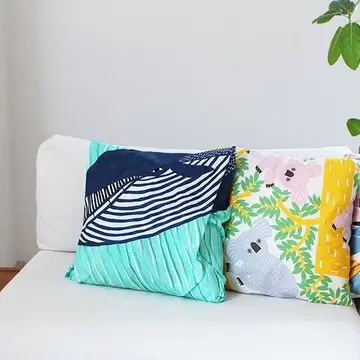 Miniaturbild: Furoshiki L katalata Wal 🐳 100x100cm/nachhaltig verpacken/Geschenkverpackung