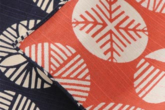 Miniaturbild: Furoshiki S 48 Isa monyo Doppelseitig Matsu Blau Rot/Japantradition