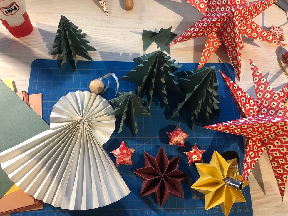 Thumbnail: DIY Origami Weihnachtsdeko Groß