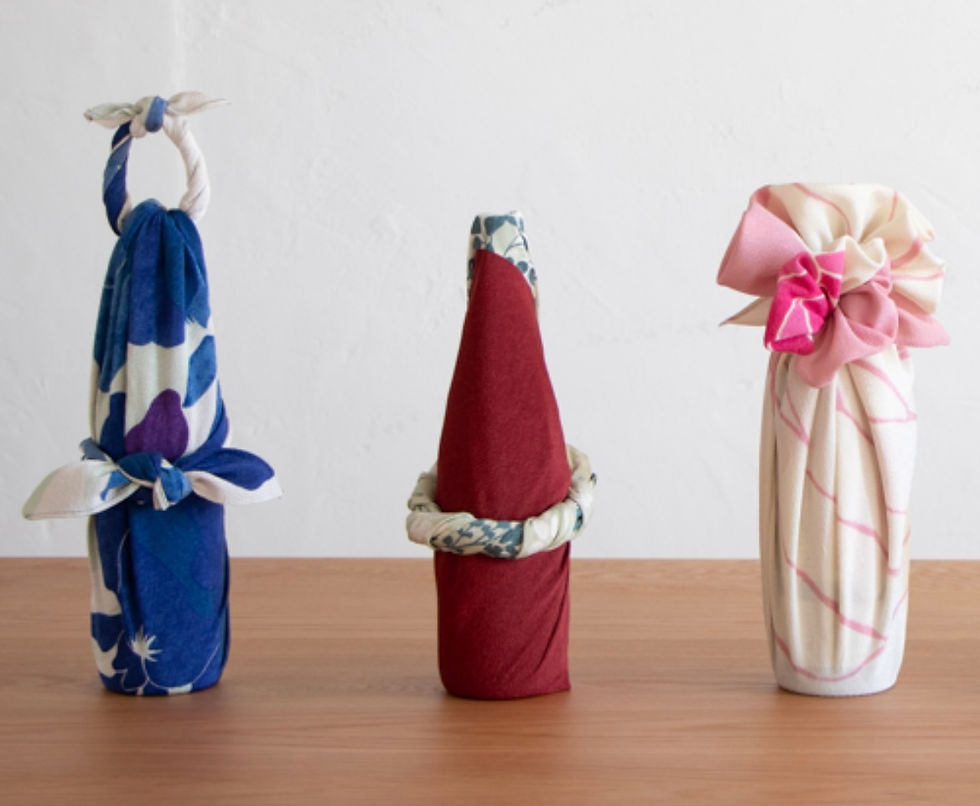 Thumbnail: Chirimen Yuzen Furoshiki 70 cm mit traditionellem japanischem Muster, hochwertige Baumwolle, Iris