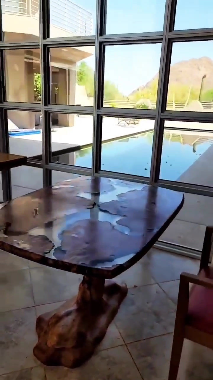 Thumbnail: clear resin wood live edge gaming table