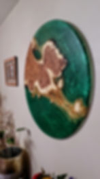 mesquite burlwood emerald green 30" wall art