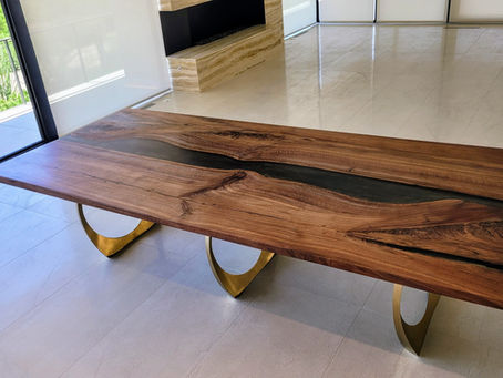 2 luxury walnut tables for catalina hills tucson client
