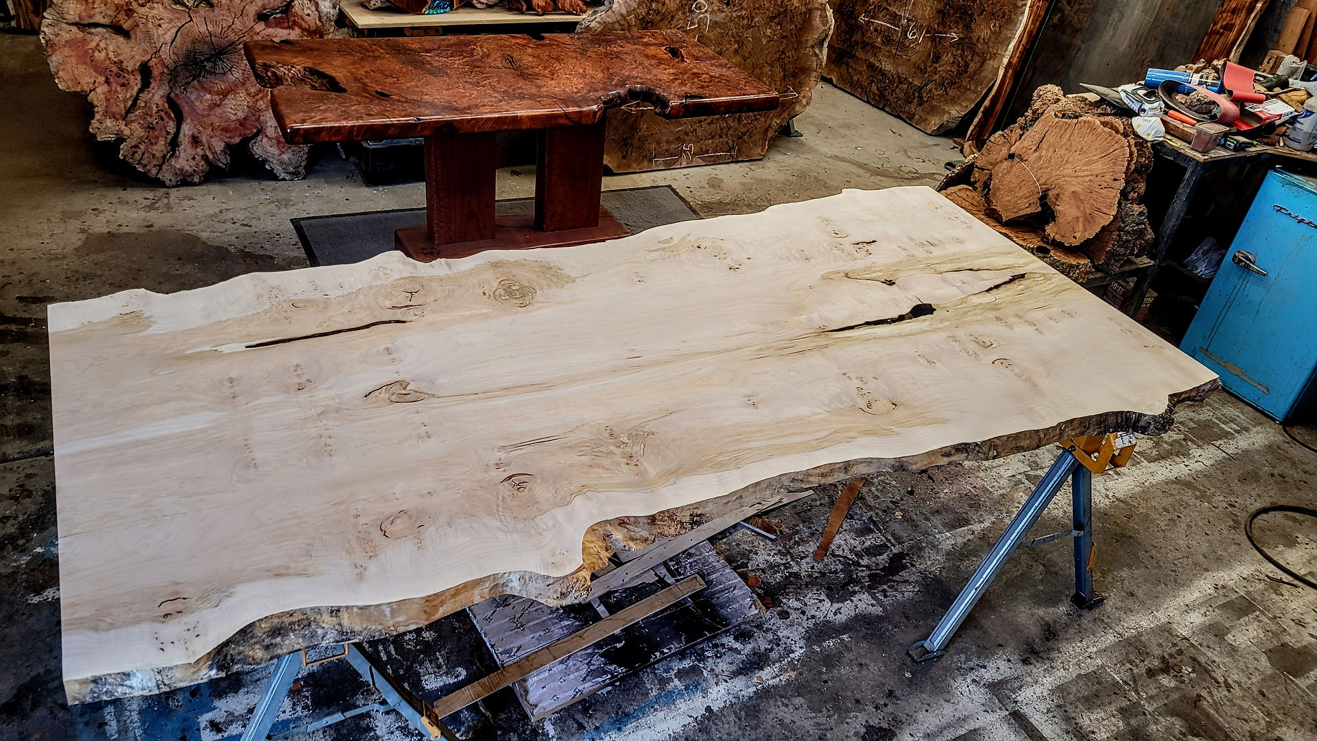 live edge dining table 4x8ft maple table top