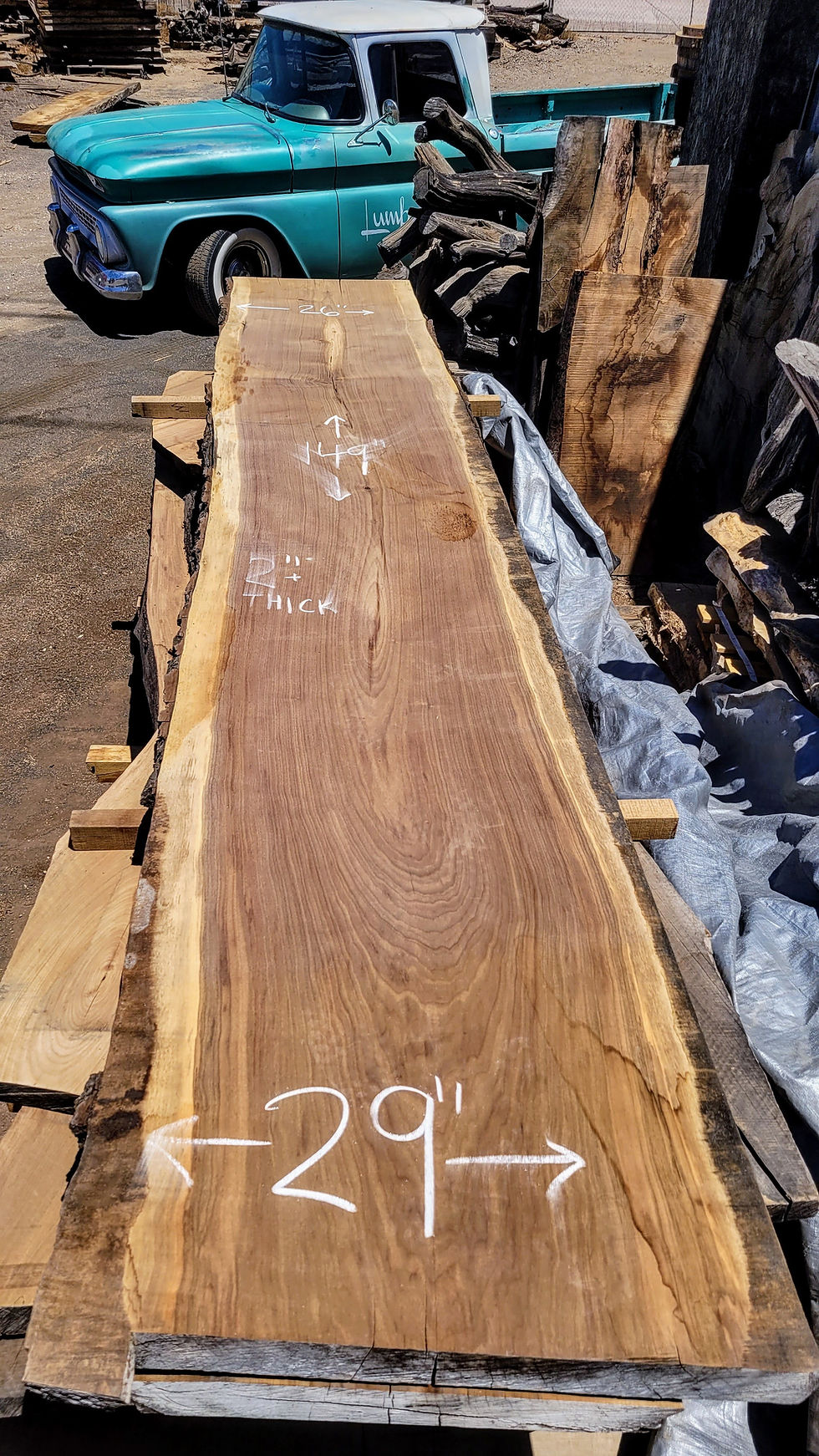 2x12ft walnut live edge wood slab for countertop