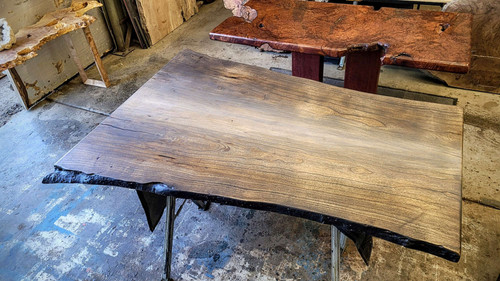 Monophonic TH ASH TABLE Live Edge Dining Table Top, Desert Ash