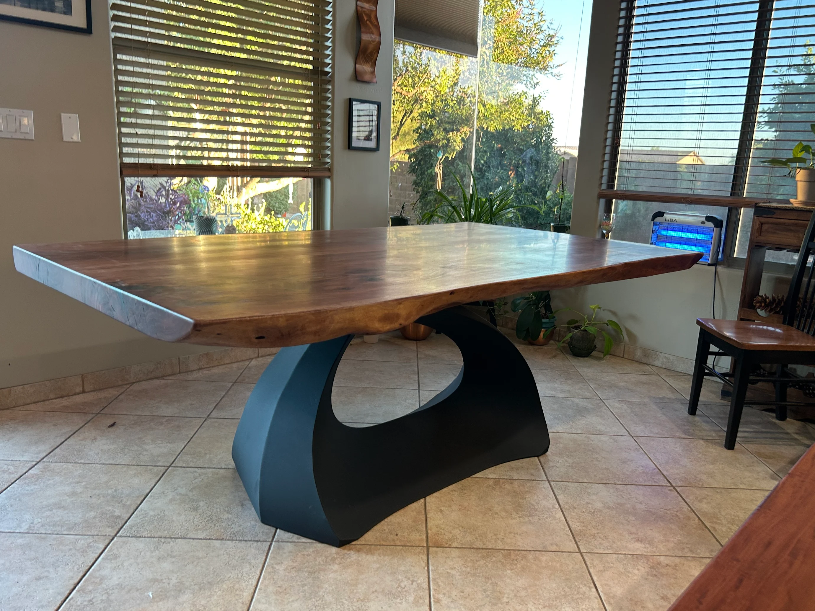 4x7ft red gum live edge dining table