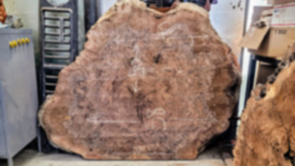 50x58 Walnut burl live edge slab