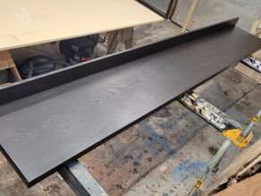 Ebonized White Oak 10ft Bar Table for Home Theater at Troon North Scottsdale