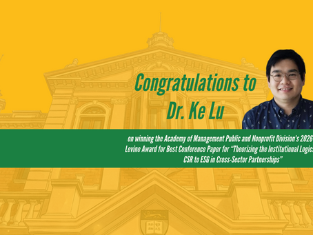 Deputy Programme Director wins Charles H. Levine Award