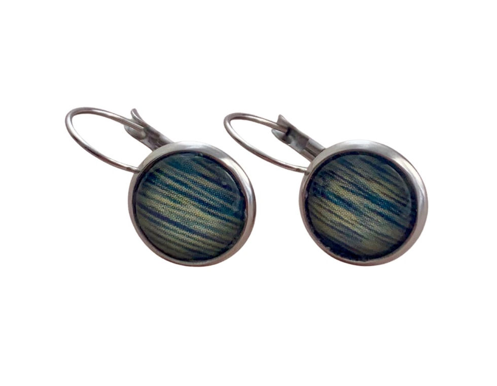 Thumbnail: Blue, Green and Beige Cabochon Drops