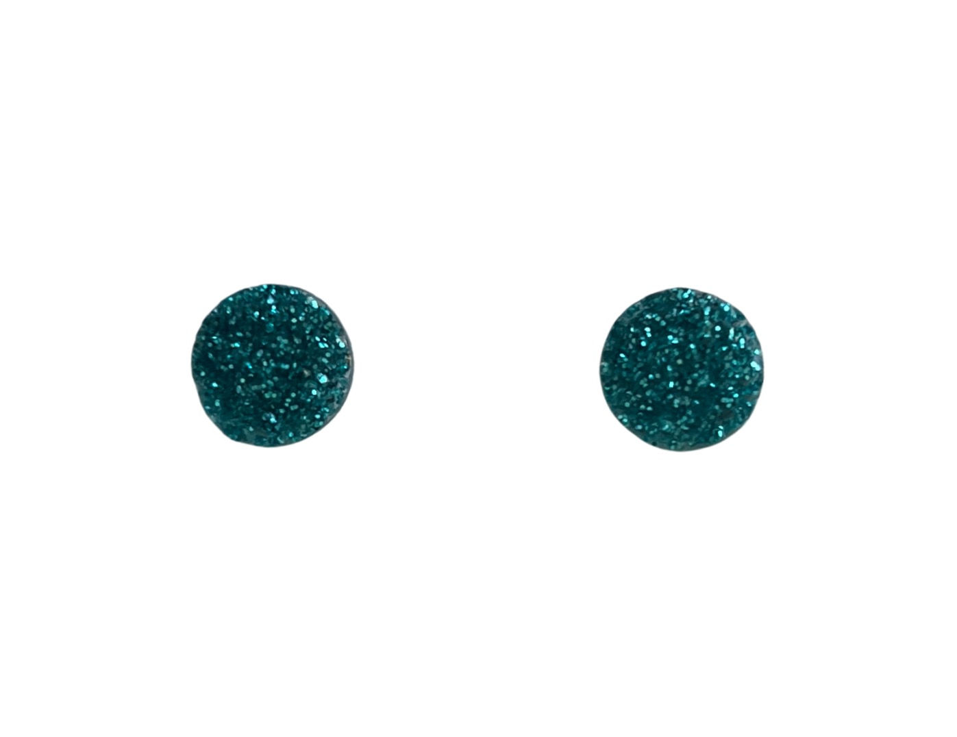 Deep Turquoise Sparkle Studs