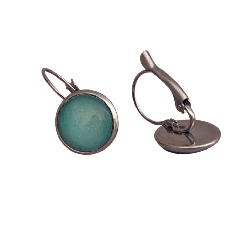 Thumbnail: Muted Teal Cabochon Drops