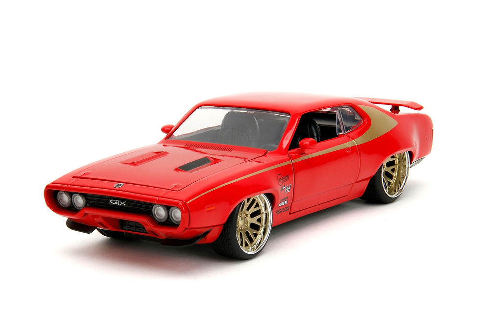 Thumbnail: BTM-124-W189GTR-1972 Plymouth GTX-Glossy Red Gold