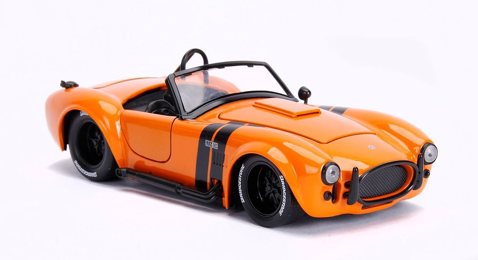 Thumbnail: BTM-124-W151-1965 Shelby Cobra 427SC-Orange Black Stripes