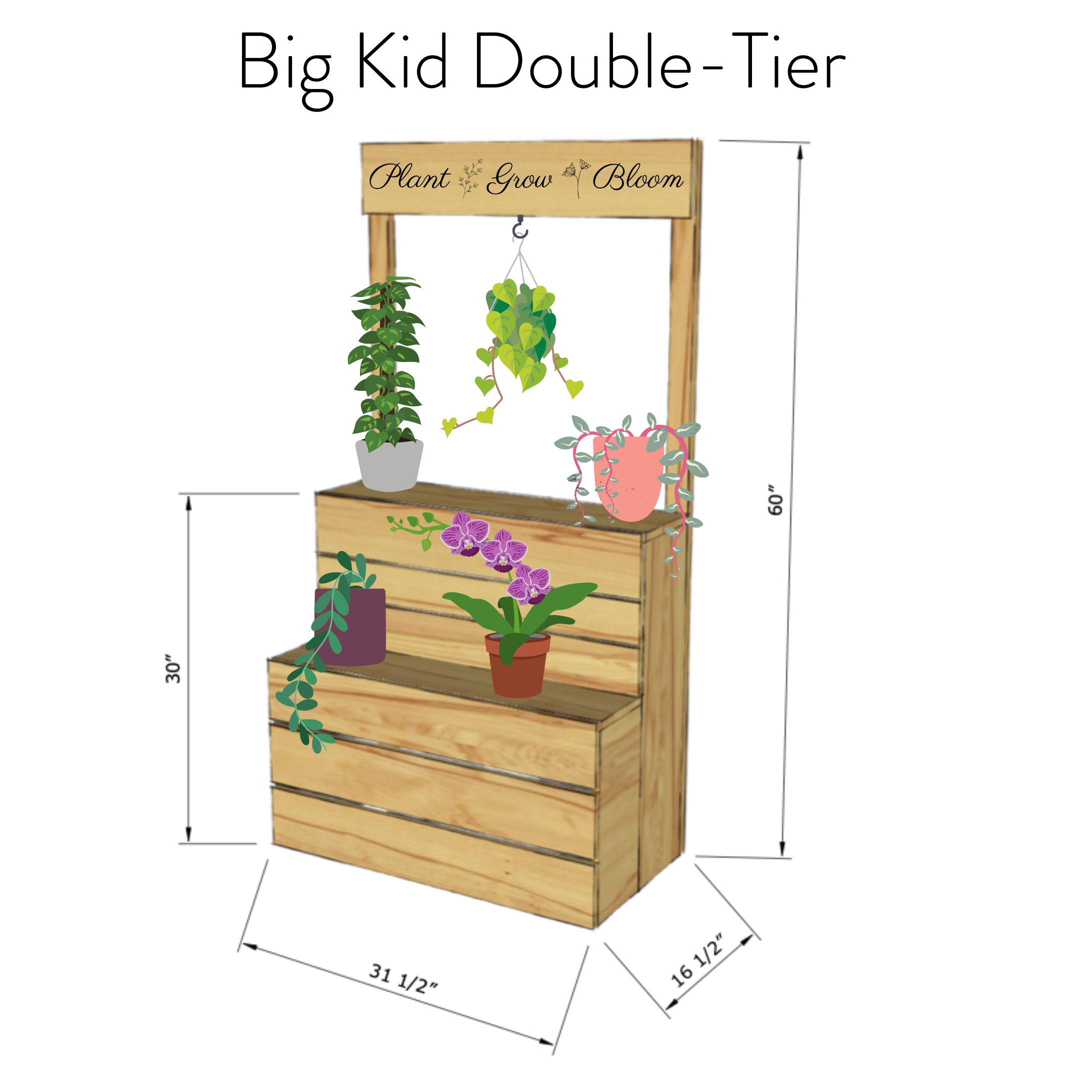 Garden Stand for Creative Play or Home Decor