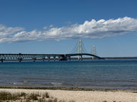 View of the Mackinac Bridge in Michigan