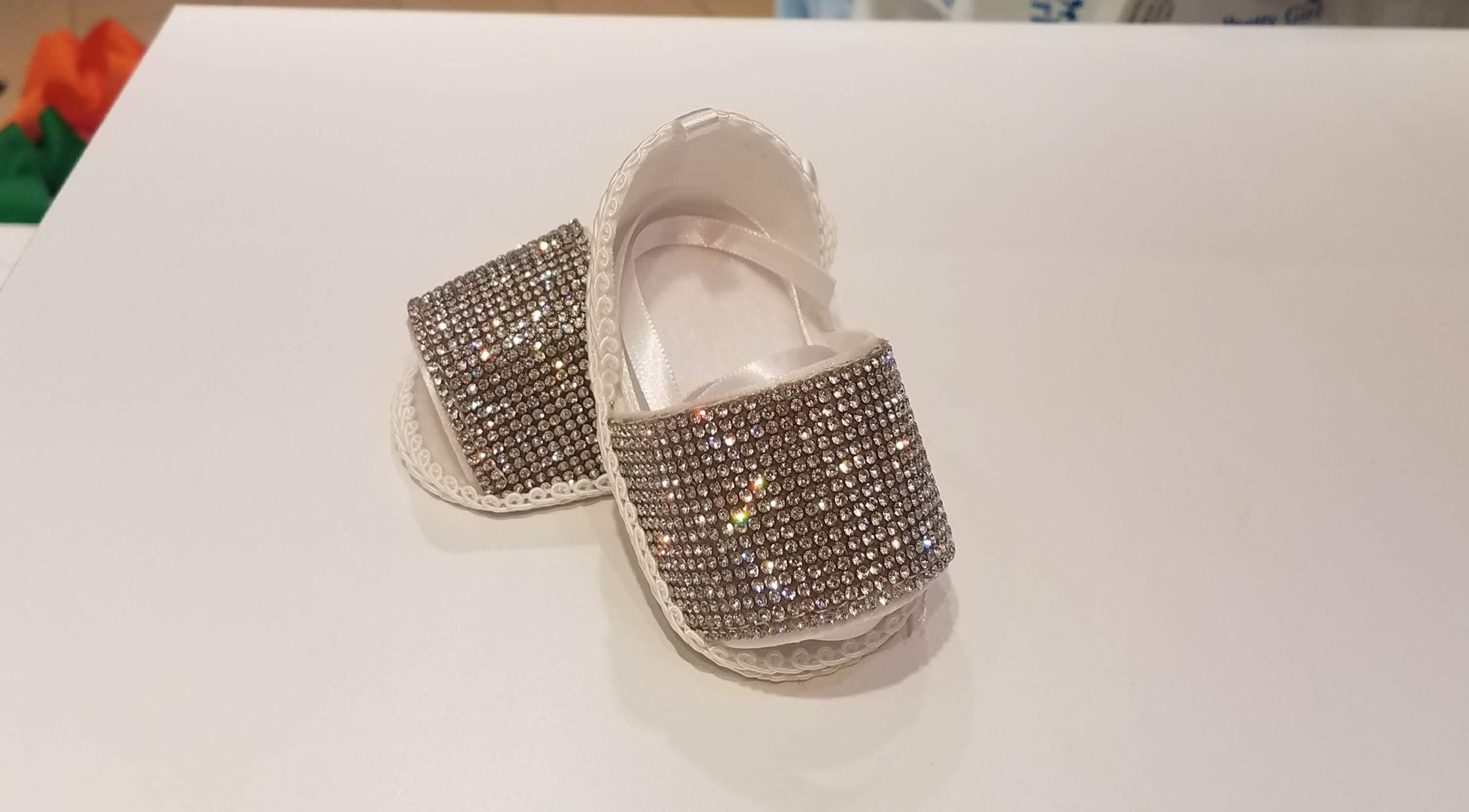 Artisanal Shoes: Silver Rhinestones