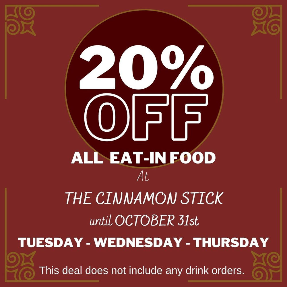 20 Off All Dinein Food