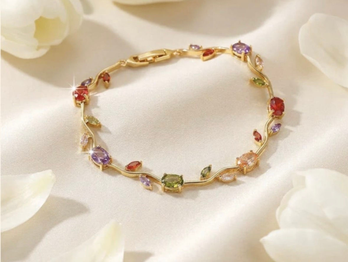 Multicoloured Antitarnish Tulip Bracelet