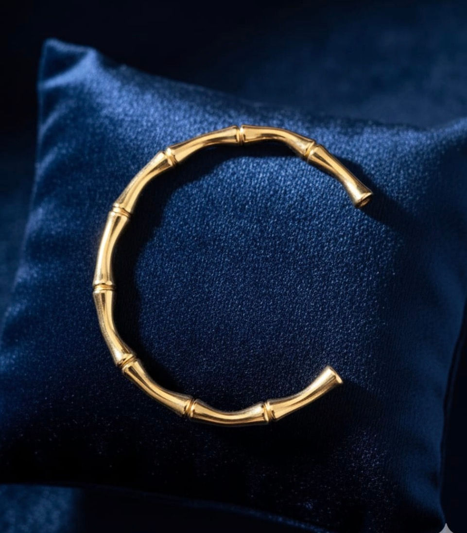Bamboo - Cuff style Bangle bracelet