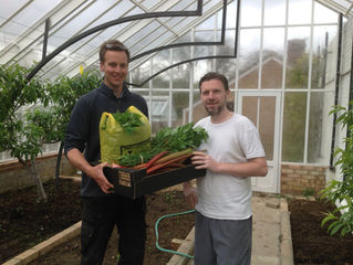 Our first box of delicious fruit and veg going to Pea Porridge