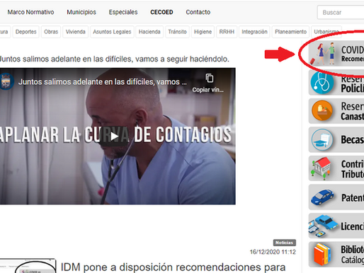 La página oficial de la IDM ofrece recomendaciones para turistas que lleguen al departamento