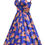 Thumbnail: Blue vintage style swing dress