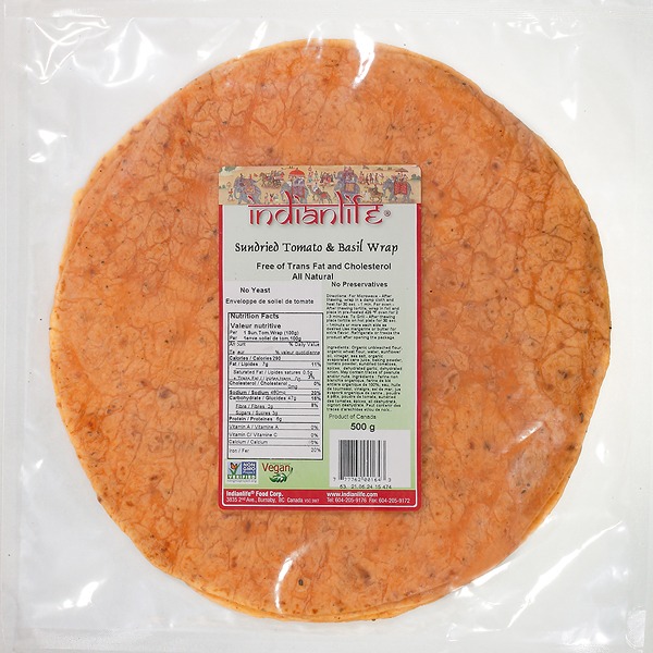 Indianlife Indianlife All-Organic Oversized Sundried Tomato Tortilla — product image