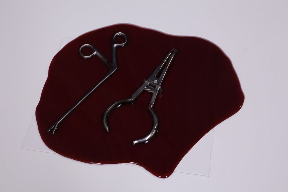 Thumbnail: Resin Blood Pool with Medical Clamps