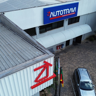 Vista aérea da nova fachada da Autotravi