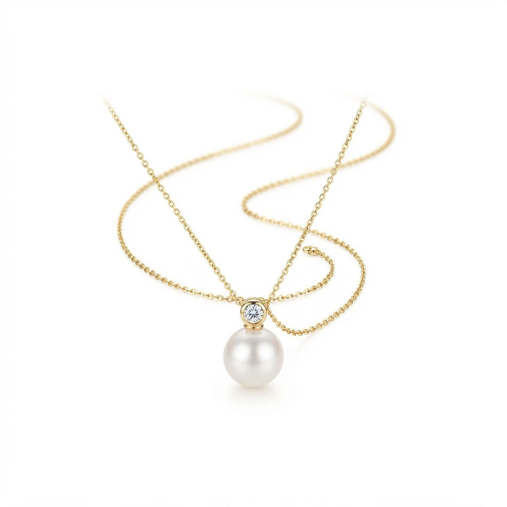 Elegant Sterling Silver Pearl Necklace