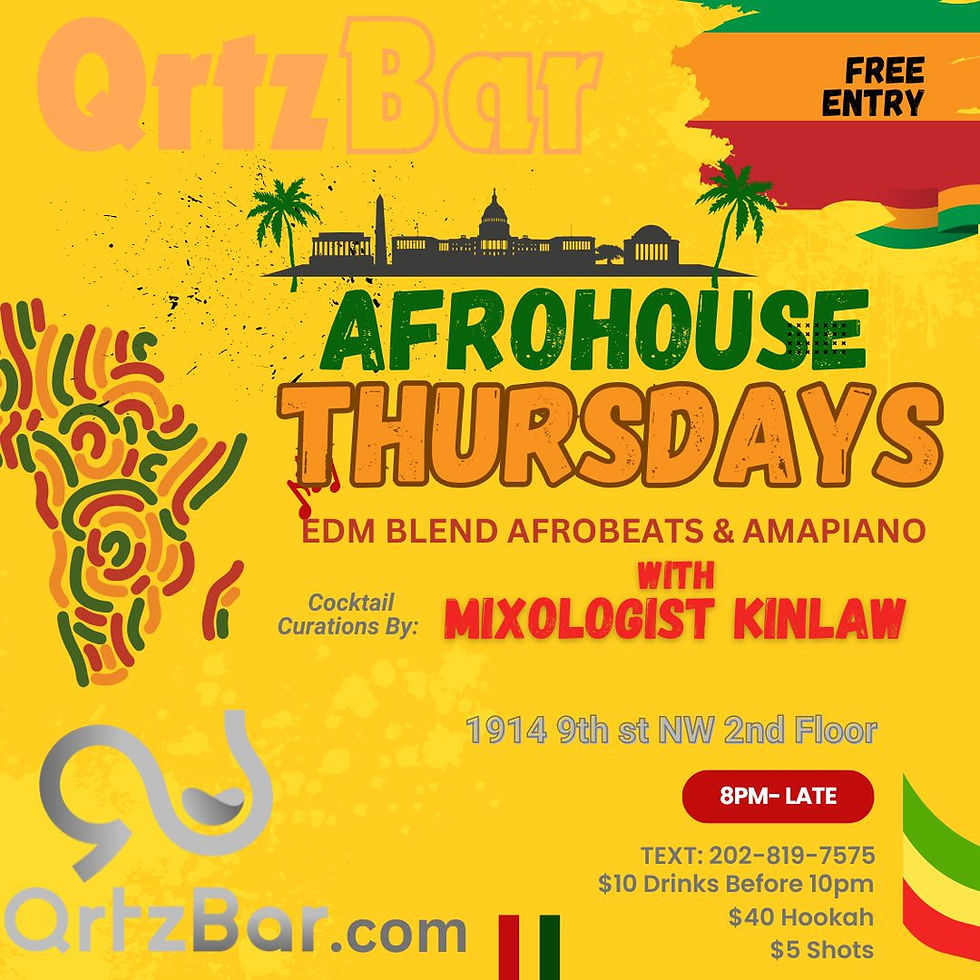 AFROHOUSE EDM THURSDAY. EVERY THURSDAY. NO COVER