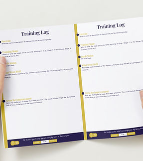 Picture of dog training diary created by paws academy