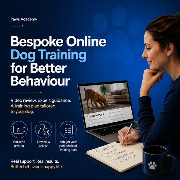 Bespoke online dog training personalised plans for your dog