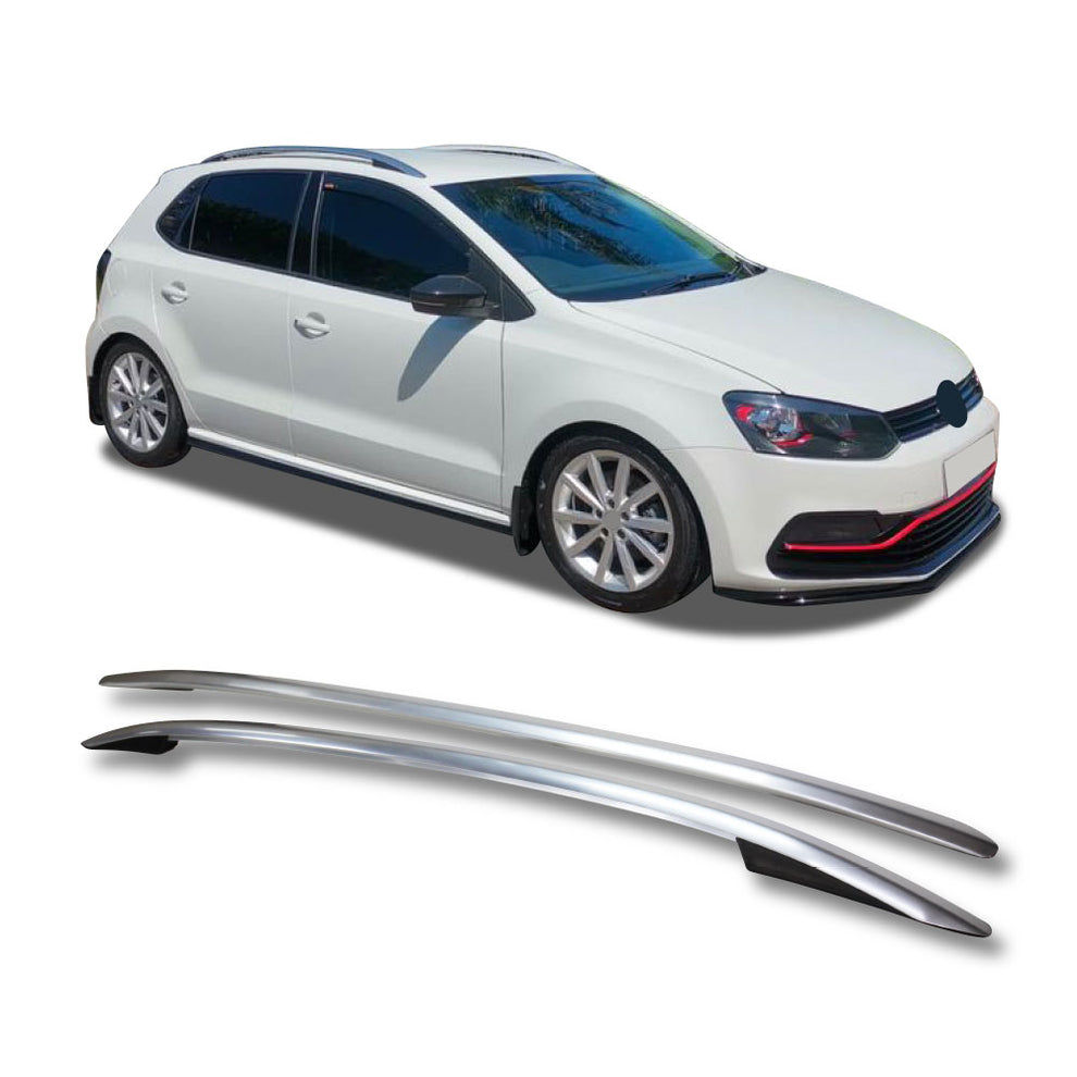 VW Polo 6 and 7 Stick on Dummy Roof Rails Cross Style