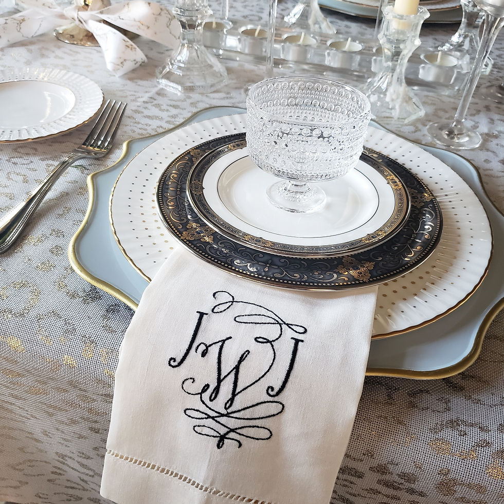Thumbnail: White Hemstitched Dinner Napkins