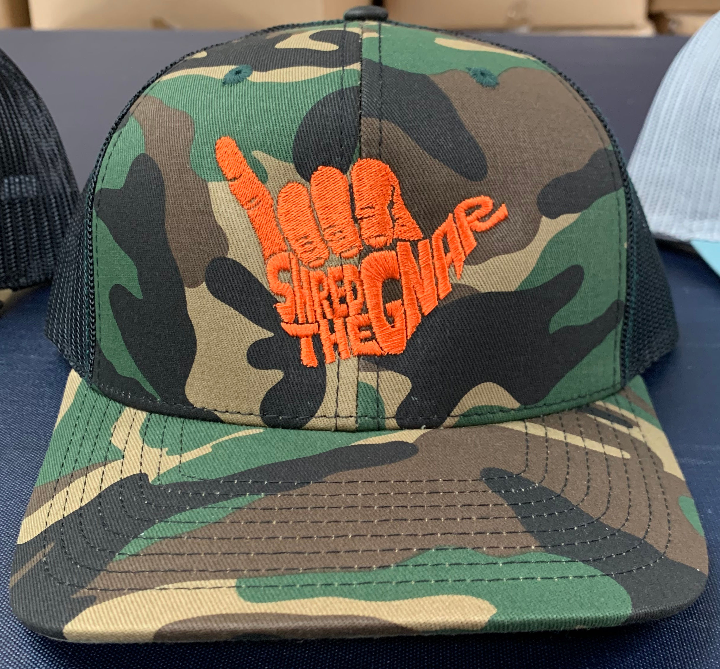 Shred The Gnar Hat -Camo/Orange