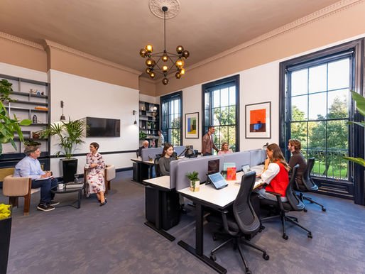 colleagues working in an office together 