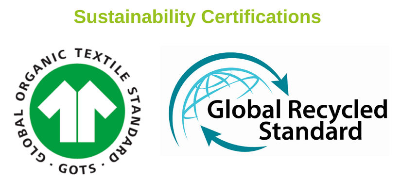 Sourcing agent reviewing GOTS and GRS certificates and transaction documents with a textile manufacturer