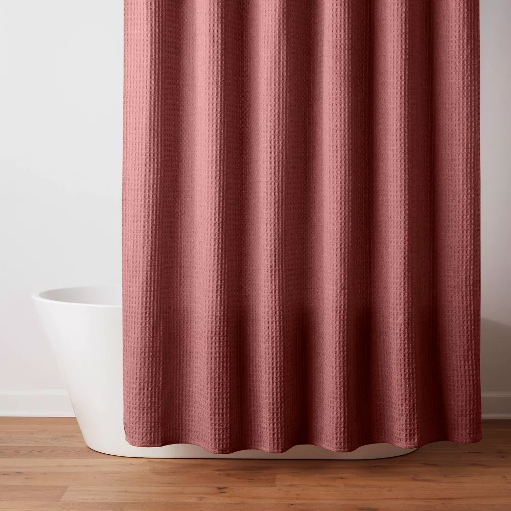 Target Threshold Waffle Shower Curtain