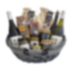 Silvester Gourmet Präsentkorb „Neuer Beginn“ mit Raclette Zutaten, Fiano Greco, Rosso Primitivo, Brot, Nudeln und Feinkost