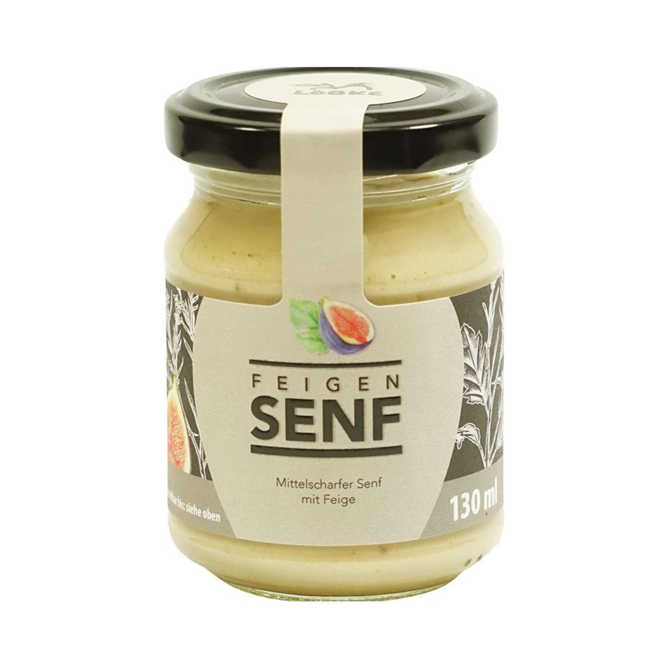 Feigen Senf fruchtiger Senf mit Feigenzubereitung im Glas 130 ml ideal zu Käse Fleisch und Grillgerichten.