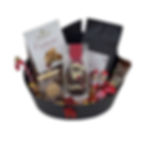 Weihnachtlicher Präsentkorb Schokoladige Winterliebe mit Kaffee, Gebäck und Schokolade – festlich verpackt als Geschenk