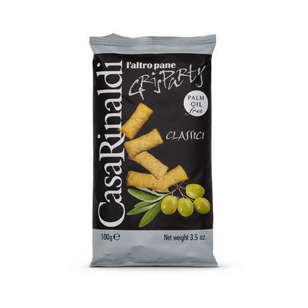 Mini Grissini Classici Casa Rinaldi knusprige italienische Brotstangen mit Olivenöl ideal für Antipasti und Snacks.