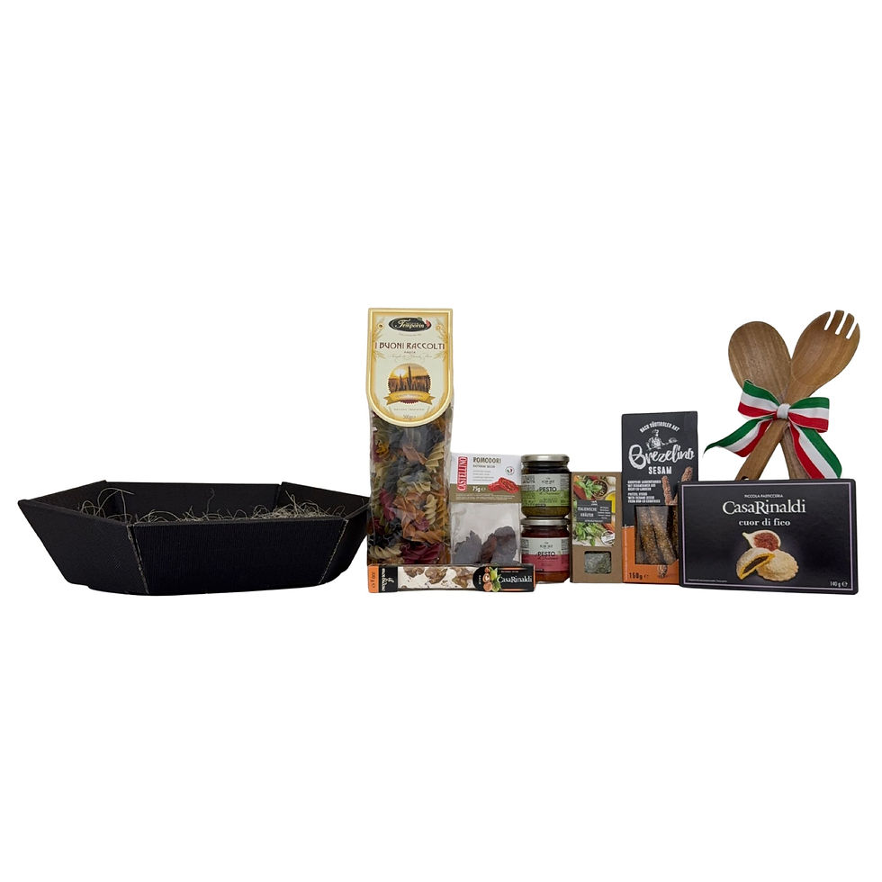 Geschenkkorb Cucina Italia mit ausgewählter italienischer Feinkost und Delikatessen – ideales Geschenk für Genießer