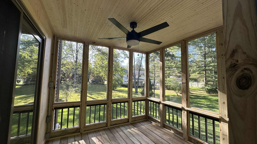 Screened Porch and Attached Deck